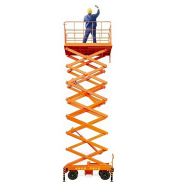 Model No. M119 Hydraulic Scissor Lift for Warehouse, Factory and Industrial Access Use, Professional Elevated Work Platform for Maintenance, Installation, Repair and Material Handling Tasks 